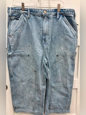 Elwood Double Knee Carpenter Wide Leg Baggy Men’s Denim Jean Shorts